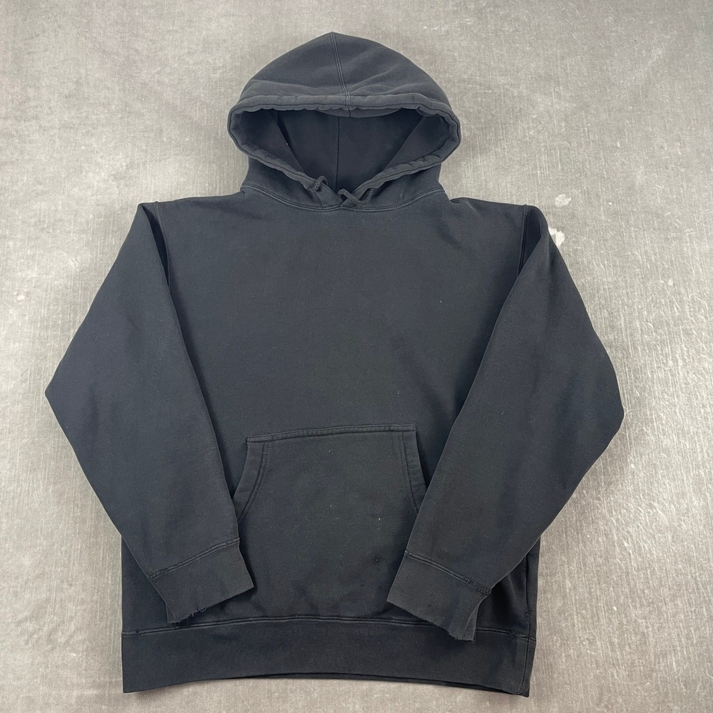 Obey Mens S Black Pullover Hoodie Faded Distressed Streetwear Pocket